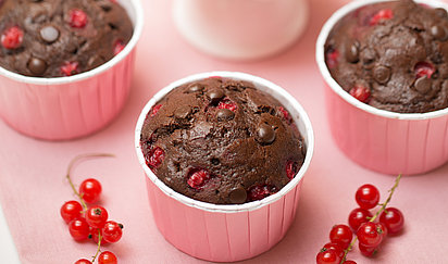 Čokoládové muffiny s ríbezľami