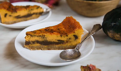 Tekvicový cheesecake s čokoládou