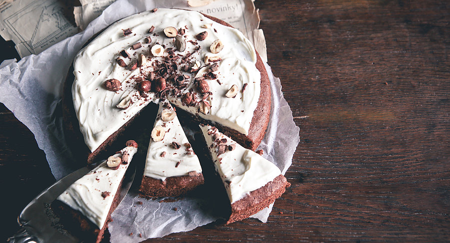 Gaštanová torta s mascarpone krémom